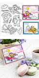 Custom Summer Theme PVC Plastic Clear Stamps, for DIY Scrapbooking, Photo Album Decorative, Cards Making, Animals, 160x110mm