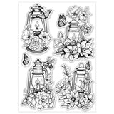 Halloween PVC Plastic Clear Stamps, for DIY Scrapbooking, Photo Album Decorative, Cards Making, Hand Lantern, 160x110mm