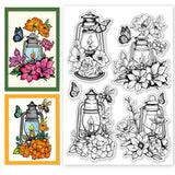 Halloween PVC Plastic Clear Stamps, for DIY Scrapbooking, Photo Album Decorative, Cards Making, Hand Lantern, 160x110mm