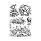 Custom Summer Theme PVC Plastic Clear Stamps, for DIY Scrapbooking, Photo Album Decorative, Cards Making, Mixed Shapes, 160x110mm