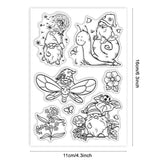 Custom Summer Theme PVC Plastic Clear Stamps, for DIY Scrapbooking, Photo Album Decorative, Cards Making, Gnome, 160x110mm