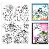 Custom Summer Theme PVC Plastic Clear Stamps, for DIY Scrapbooking, Photo Album Decorative, Cards Making, Gnome, 160x110mm