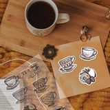 PVC Plastic Clear Stamps, for DIY Scrapbooking, Photo Album Decorative, Cards Making, Teacup, 160x110mm