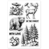 Custom Summer Theme PVC Plastic Clear Stamps, for DIY Scrapbooking, Photo Album Decorative, Cards Making, Animals, 160x110mm