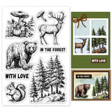 Custom Summer Theme PVC Plastic Clear Stamps, for DIY Scrapbooking, Photo Album Decorative, Cards Making, Animals, 160x110mm