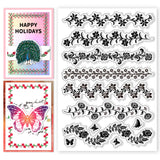 Halloween PVC Plastic Clear Stamps, for DIY Scrapbooking, Photo Album Decorative, Cards Making, Flower, 160x110mm