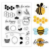 PVC Plastic Clear Stamps, for DIY Scrapbooking, Photo Album Decorative, Cards Making, Bees, 160x110mm