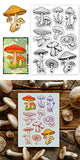 Halloween PVC Plastic Clear Stamps, for DIY Scrapbooking, Photo Album Decorative, Cards Making, Mushroom, 160x110mm