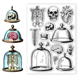 Halloween PVC Plastic Clear Stamps, for DIY Scrapbooking, Photo Album Decorative, Cards Making, Mixed Shapes, 160x110mm