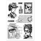 Custom Summer Theme PVC Plastic Clear Stamps, for DIY Scrapbooking, Photo Album Decorative, Cards Making, Human, 160x110mm