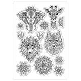 Halloween PVC Plastic Clear Stamps, for DIY Scrapbooking, Photo Album Decorative, Cards Making, Animals, 160x110mm