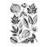 Halloween PVC Plastic Clear Stamps, for DIY Scrapbooking, Photo Album Decorative, Cards Making, Leaf, 160x110mm