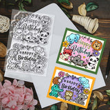 Halloween PVC Plastic Clear Stamps, for DIY Scrapbooking, Photo Album Decorative, Cards Making, Animals, 160x110mm