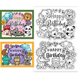 Halloween PVC Plastic Clear Stamps, for DIY Scrapbooking, Photo Album Decorative, Cards Making, Animals, 160x110mm