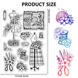 Halloween PVC Plastic Clear Stamps, for DIY Scrapbooking, Photo Album Decorative, Cards Making, Clothes, 160x110mm