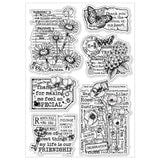 Halloween PVC Plastic Clear Stamps, for DIY Scrapbooking, Photo Album Decorative, Cards Making, Flower, 160x110mm