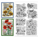 Halloween PVC Plastic Clear Stamps, for DIY Scrapbooking, Photo Album Decorative, Cards Making, Flower, 160x110mm