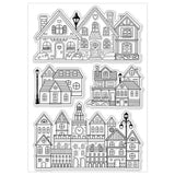 Halloween PVC Plastic Clear Stamps, for DIY Scrapbooking, Photo Album Decorative, Cards Making, House, 160x110mm