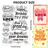 Halloween PVC Plastic Clear Stamps, for DIY Scrapbooking, Photo Album Decorative, Cards Making, Word, 160x110mm