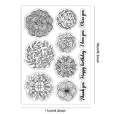 Custom Summer Theme PVC Plastic Clear Stamps, for DIY Scrapbooking, Photo Album Decorative, Cards Making, Plants, 160x110mm