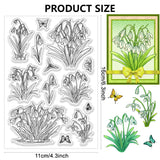 Halloween PVC Plastic Clear Stamps, for DIY Scrapbooking, Photo Album Decorative, Cards Making, Flower, 160x110mm