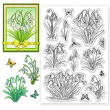 Halloween PVC Plastic Clear Stamps, for DIY Scrapbooking, Photo Album Decorative, Cards Making, Flower, 160x110mm