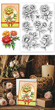 Halloween PVC Plastic Clear Stamps, for DIY Scrapbooking, Photo Album Decorative, Cards Making, September Peony, 160x110mm