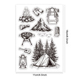 Custom Summer Theme PVC Plastic Clear Stamps, for DIY Scrapbooking, Photo Album Decorative, Cards Making, Mixed Shapes, 160x110mm