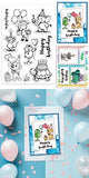 Custom Summer Theme PVC Plastic Clear Stamps, for DIY Scrapbooking, Photo Album Decorative, Cards Making, Animals, 160x110mm