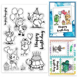 Custom Summer Theme PVC Plastic Clear Stamps, for DIY Scrapbooking, Photo Album Decorative, Cards Making, Animals, 160x110mm