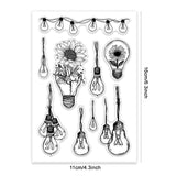 PVC Plastic Clear Stamps, for DIY Scrapbooking, Photo Album Decorative, Cards Making, Bulb, 160x110mm