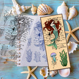 PVC Plastic Clear Stamps, for DIY Scrapbooking, Photo Album Decorative, Cards Making, Mermaid, 160x110mm