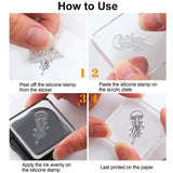 PVC Plastic Clear Stamps, for DIY Scrapbooking, Photo Album Decorative, Cards Making, Mermaid, 160x110mm