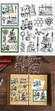 Halloween PVC Plastic Clear Stamps, for DIY Scrapbooking, Photo Album Decorative, Cards Making, Mixed Shapes, 160x110mm