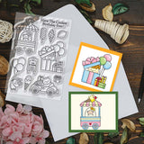 Halloween PVC Plastic Clear Stamps, for DIY Scrapbooking, Photo Album Decorative, Cards Making, Mixed Shapes, 160x110mm