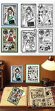 Halloween PVC Plastic Clear Stamps, for DIY Scrapbooking, Photo Album Decorative, Cards Making, Human, 160x110mm