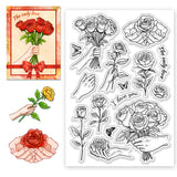 Halloween PVC Plastic Clear Stamps, for DIY Scrapbooking, Photo Album Decorative, Cards Making, June Rose, 160x110mm