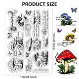 Halloween PVC Plastic Clear Stamps, for DIY Scrapbooking, Photo Album Decorative, Cards Making, Mushroom, 160x110mm