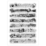 Halloween PVC Plastic Clear Stamps, for DIY Scrapbooking, Photo Album Decorative, Cards Making, Mixed Shapes, 160x110mm