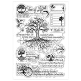 Halloween PVC Plastic Clear Stamps, for DIY Scrapbooking, Photo Album Decorative, Cards Making, Tree, 160x110mm