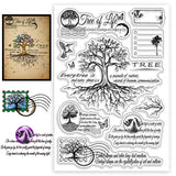 Halloween PVC Plastic Clear Stamps, for DIY Scrapbooking, Photo Album Decorative, Cards Making, Tree, 160x110mm