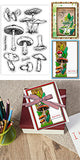 Custom Summer Theme PVC Plastic Clear Stamps, for DIY Scrapbooking, Photo Album Decorative, Cards Making, Mushroom, 160x110mm