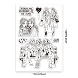 Custom Summer Theme PVC Plastic Clear Stamps, for DIY Scrapbooking, Photo Album Decorative, Cards Making, Human, 160x110mm