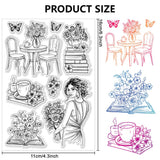 Halloween PVC Plastic Clear Stamps, for DIY Scrapbooking, Photo Album Decorative, Cards Making, Human, 160x110mm