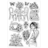 Halloween PVC Plastic Clear Stamps, for DIY Scrapbooking, Photo Album Decorative, Cards Making, Human, 160x110mm