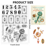 Halloween PVC Plastic Clear Stamps, for DIY Scrapbooking, Photo Album Decorative, Cards Making, Number, 160x110mm