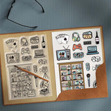 Halloween PVC Plastic Clear Stamps, for DIY Scrapbooking, Photo Album Decorative, Cards Making, Playing Theme, 160x110mm