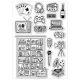 Halloween PVC Plastic Clear Stamps, for DIY Scrapbooking, Photo Album Decorative, Cards Making, Playing Theme, 160x110mm