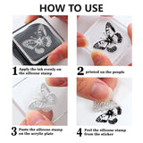 Halloween PVC Plastic Clear Stamps, for DIY Scrapbooking, Photo Album Decorative, Cards Making, April Daisy, 160x110mm