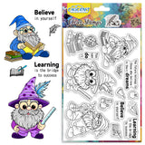 Halloween PVC Plastic Clear Stamps, for DIY Scrapbooking, Photo Album Decorative, Cards Making, Gnome, 160x110mm